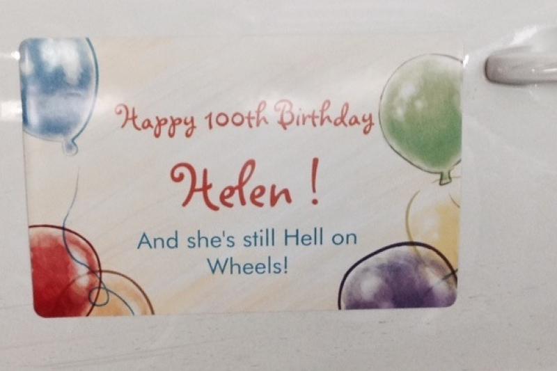 Covey's Birthday Sign for Helen