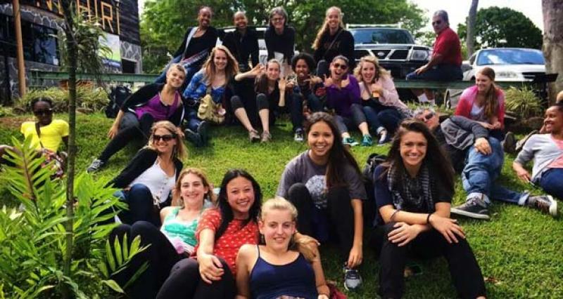 Group photo of Study Abroad students in Costa Rica.