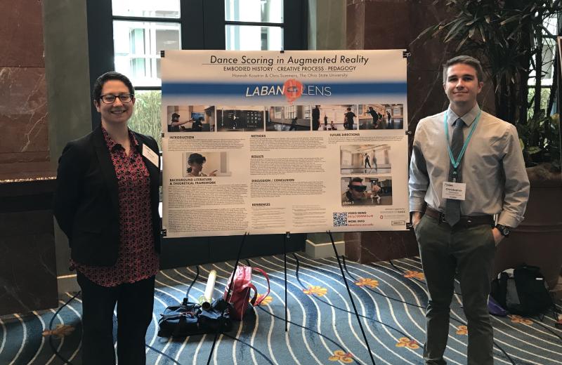 Hannah Kosstrin and Chris Summers presenting LabanLens at NDEO. 