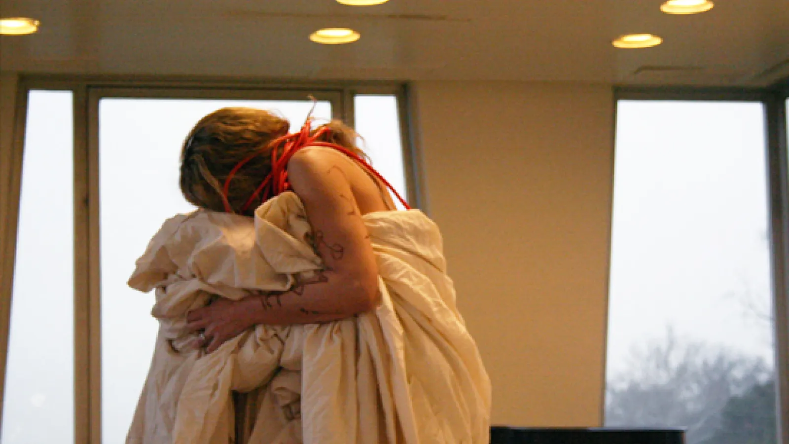 Student performing a dance
