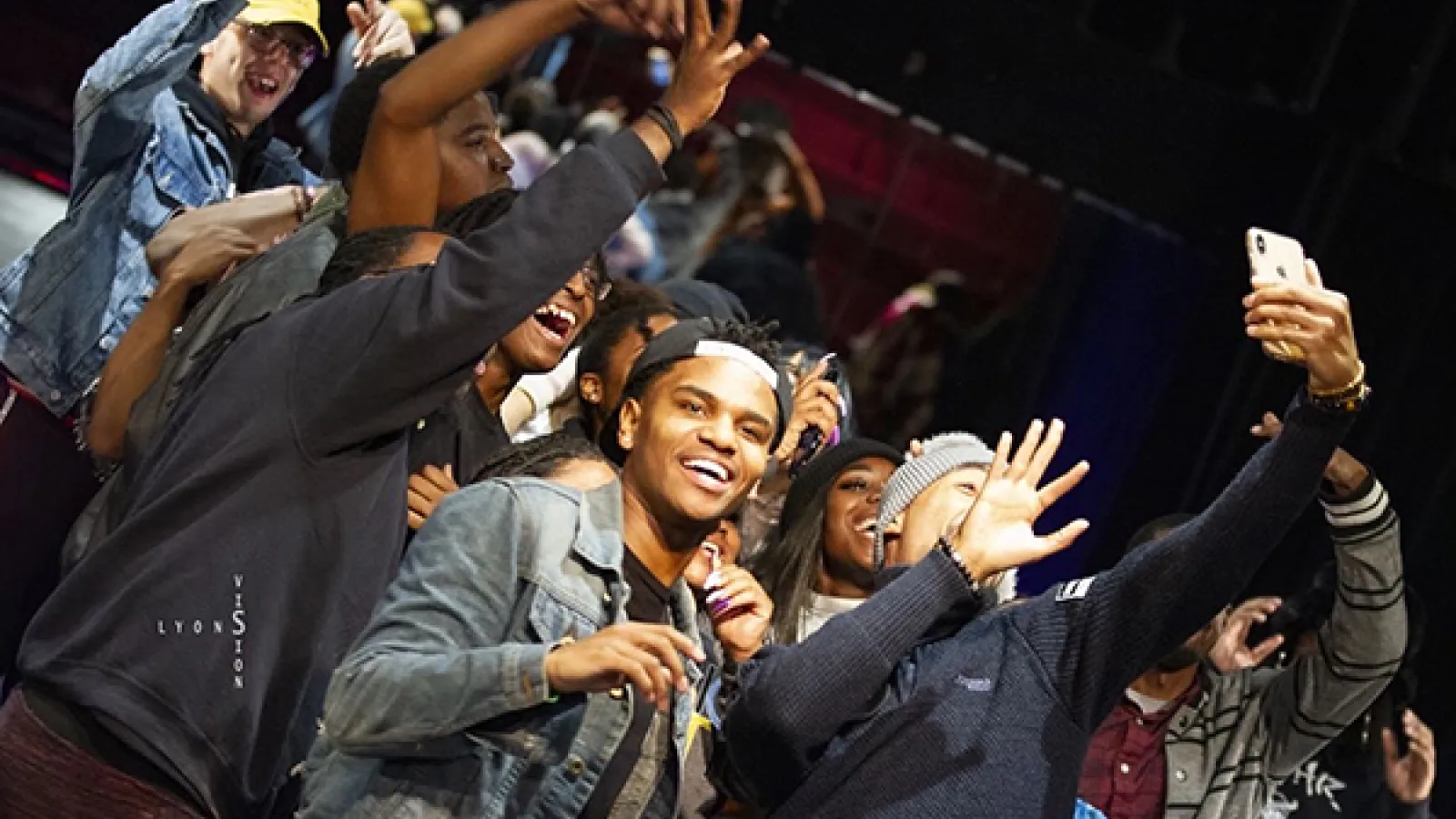 Dancers posing for a selfie