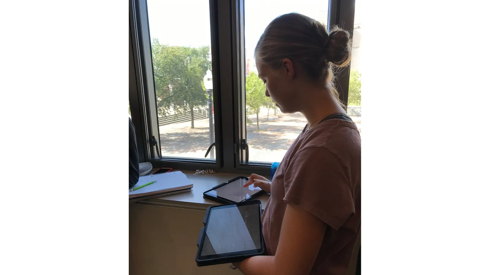 BFA Dance Major Isabel Brandt utilizing the app. 