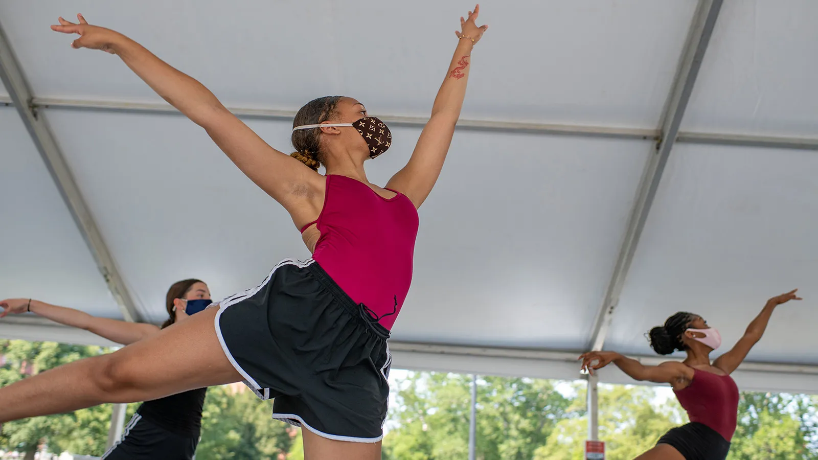 Ballet Class in tent