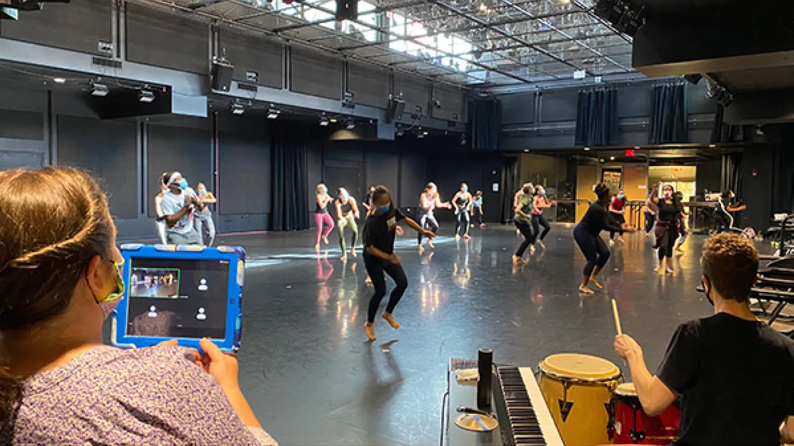 Technique class in Barnett Theatre