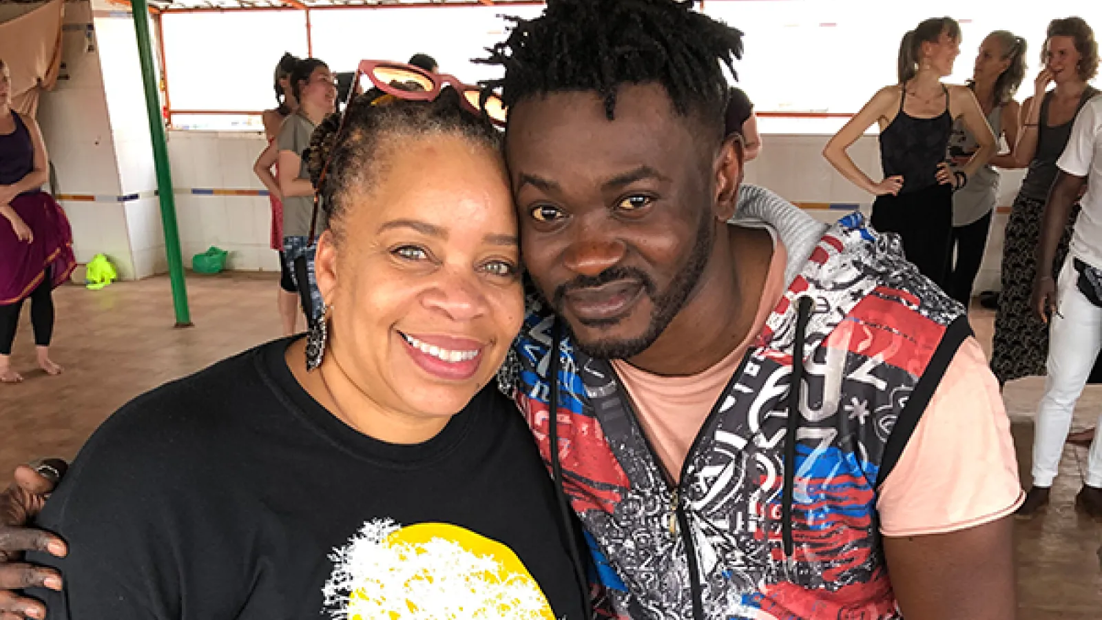 Suzan Bradford Kounta with Pape Moussa