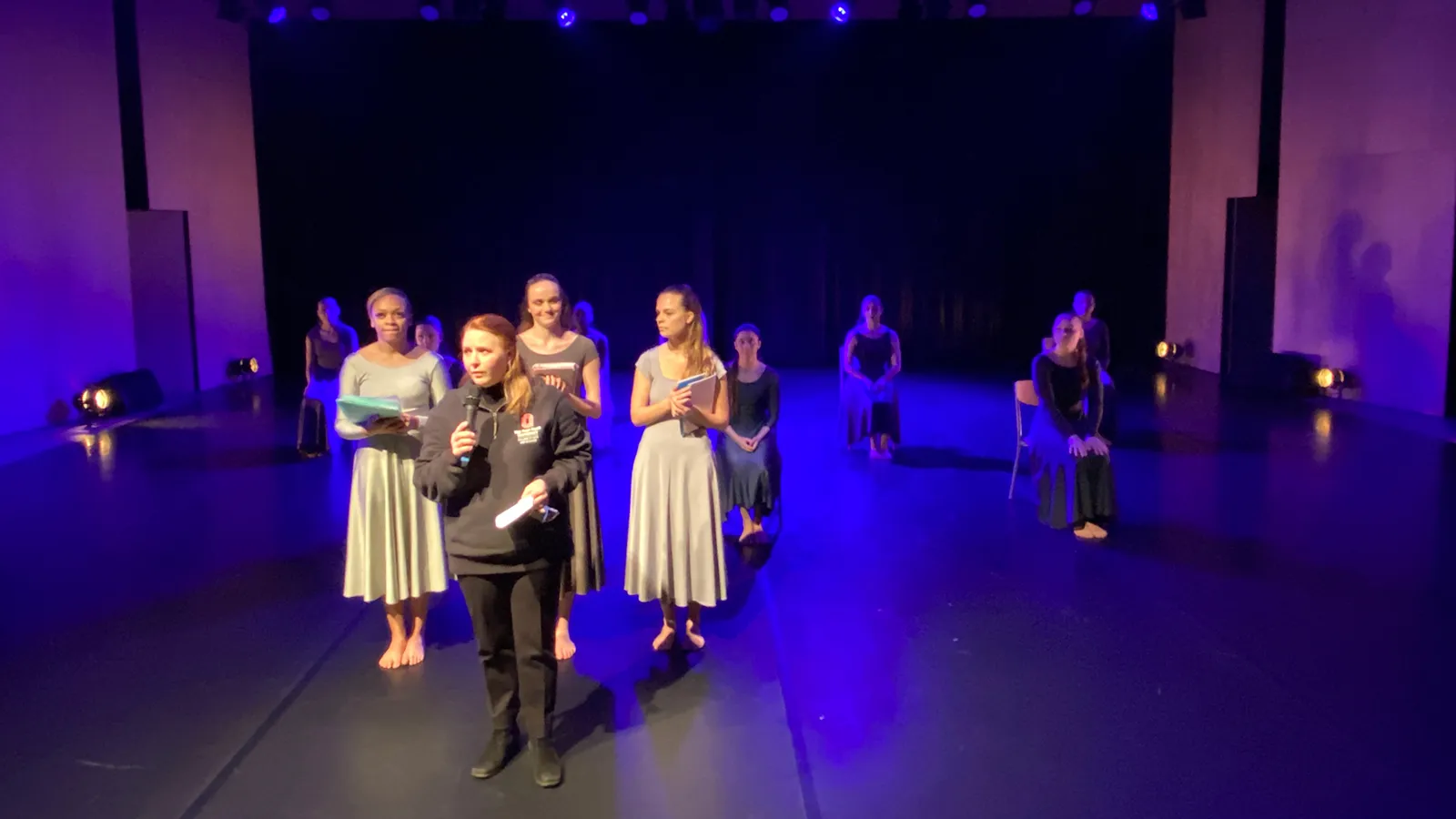 Dancers on a stage