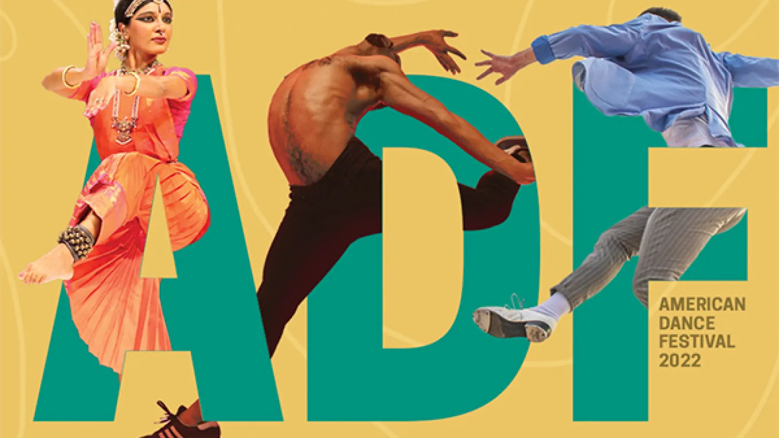 Dancers on ADF letters