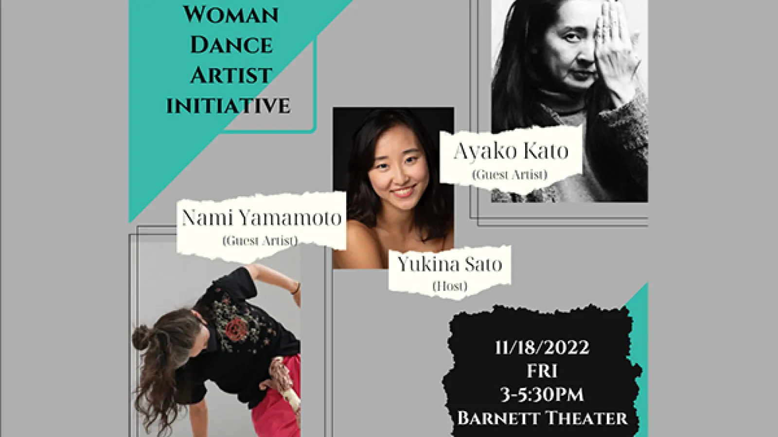 Workshop flyer with dancers and scholars