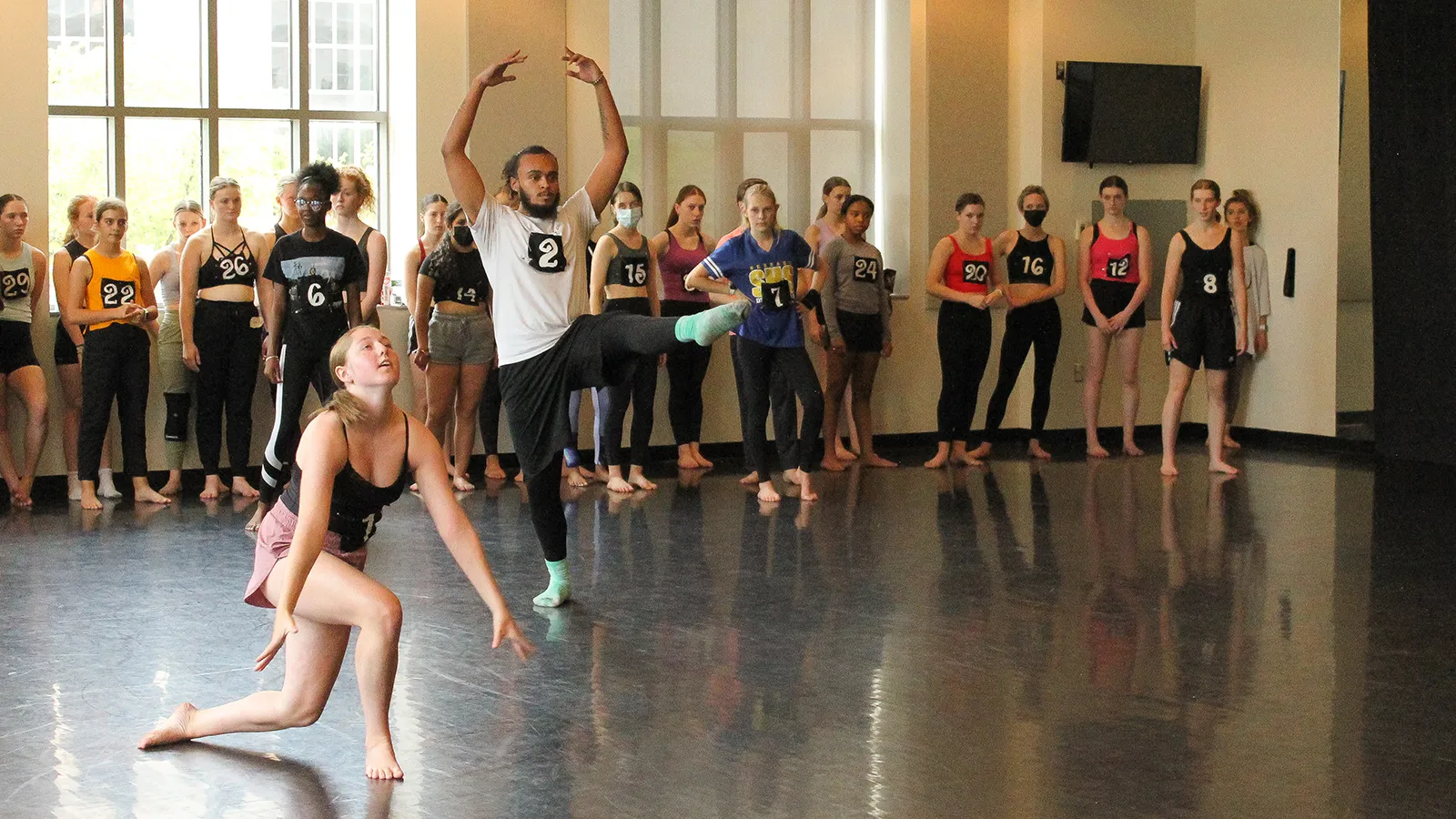 Dance students in a studio