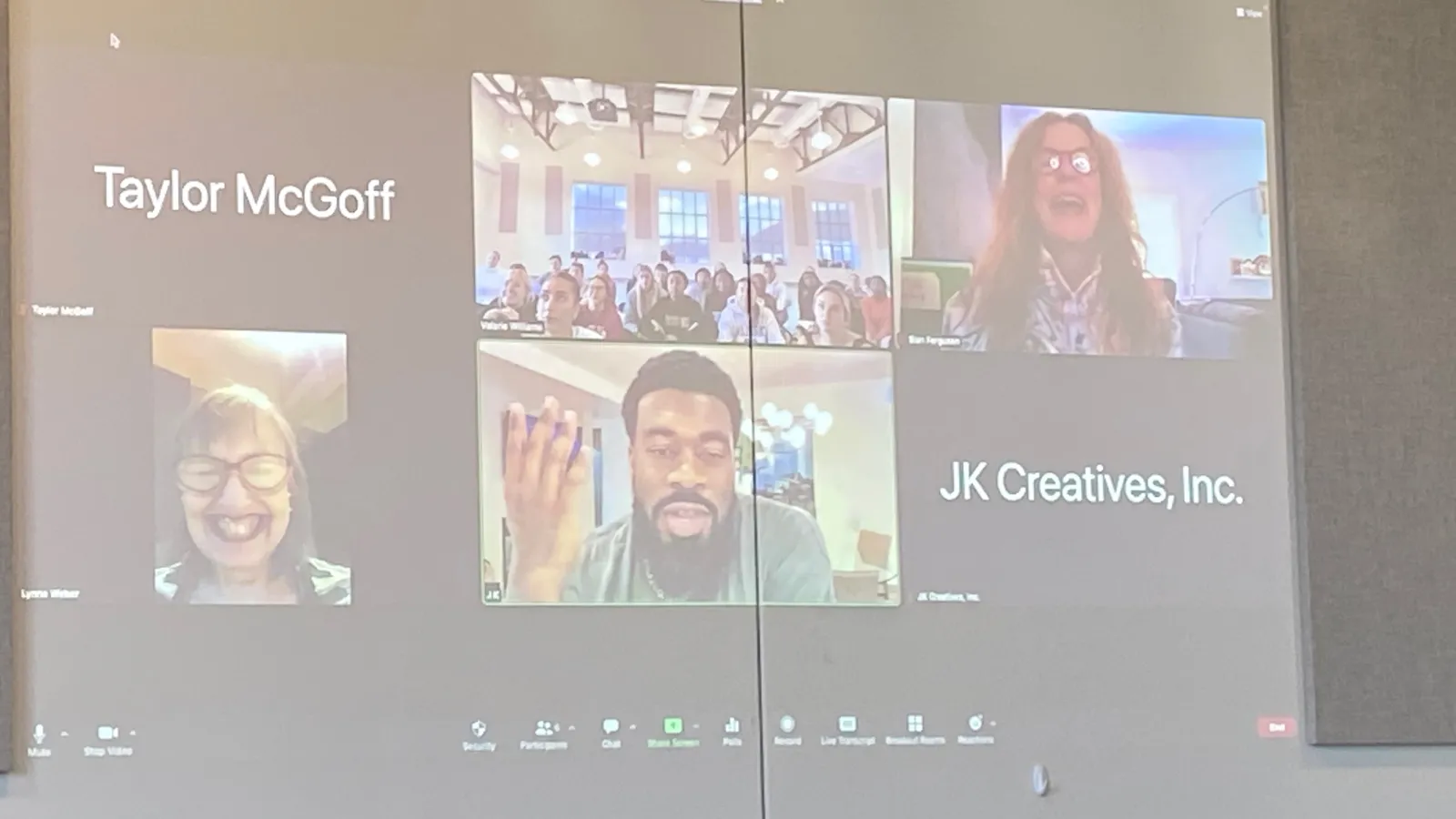 People on a Zoom call 