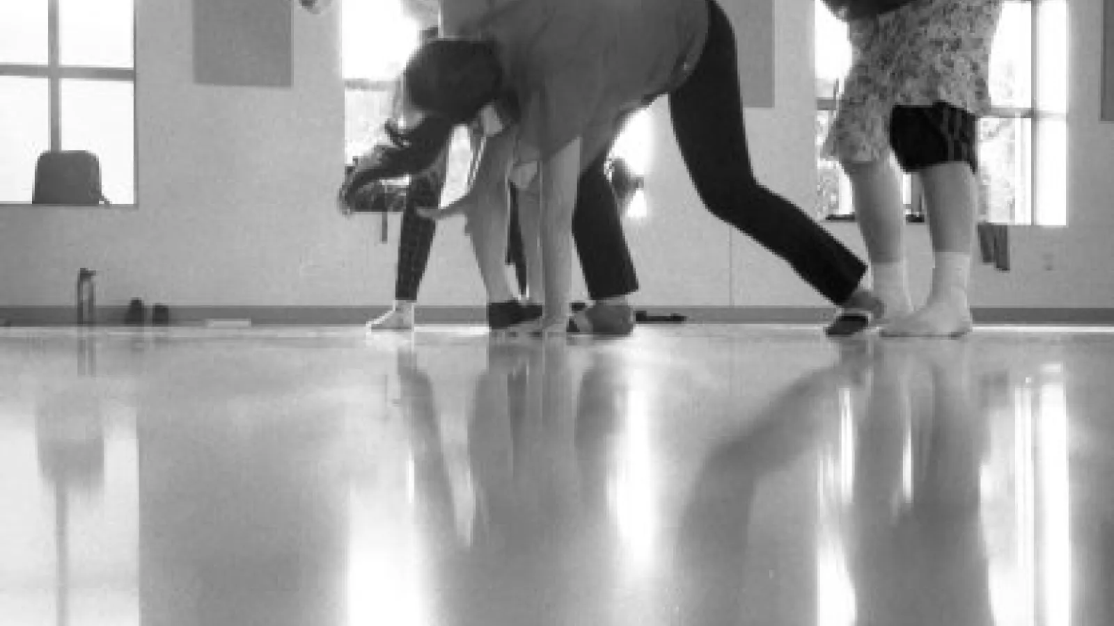Dancers rehearsing in a studio