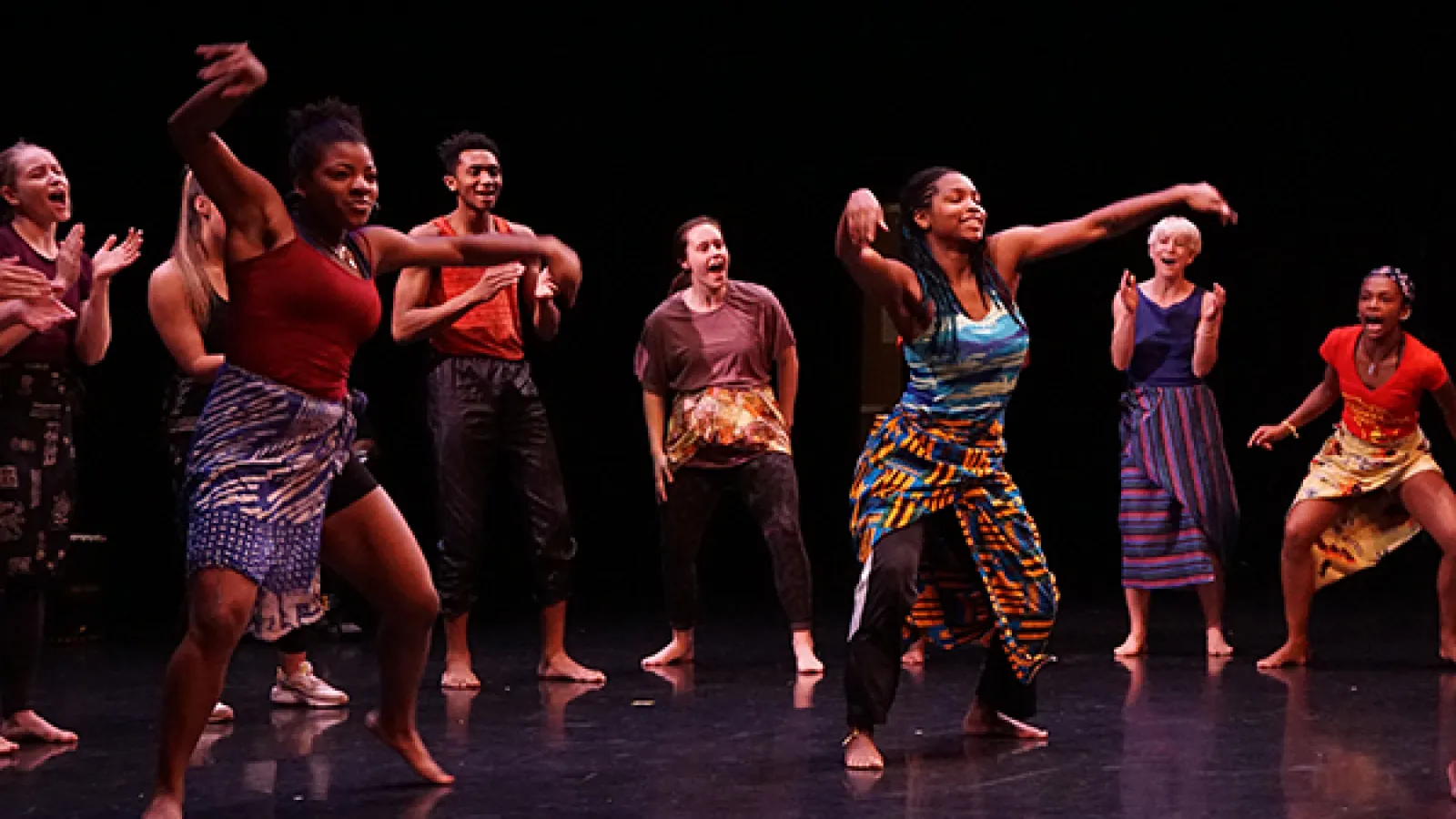 Dancers performing on a stage