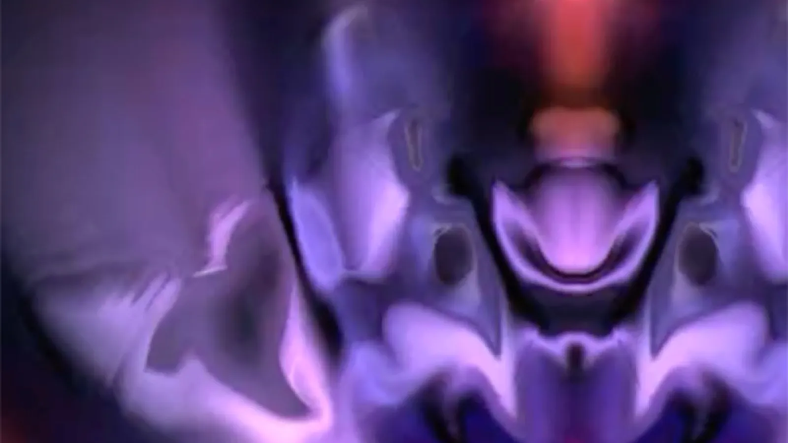 Blurred purple and orange lights