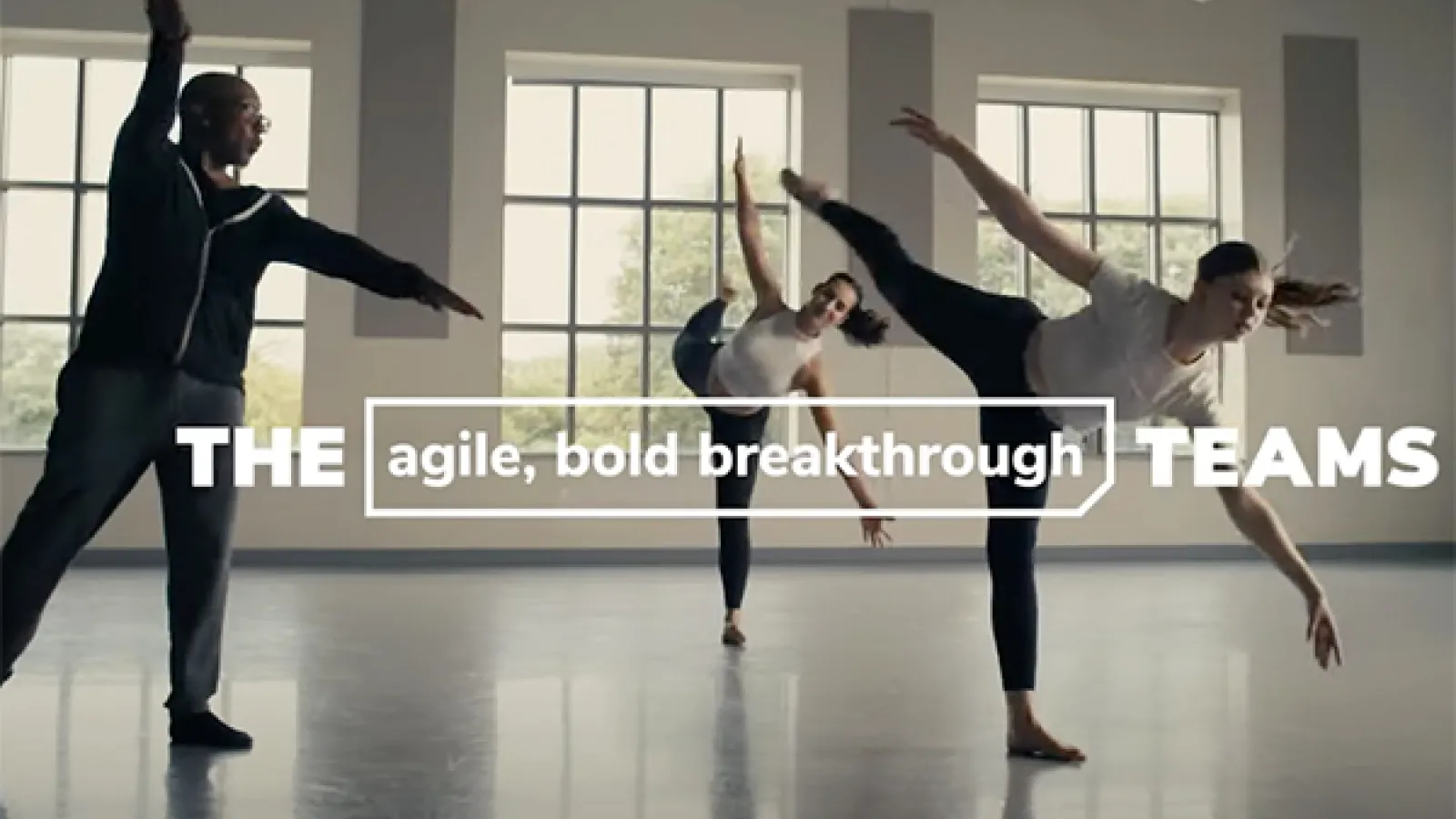 Dancers rehearsing in a studio