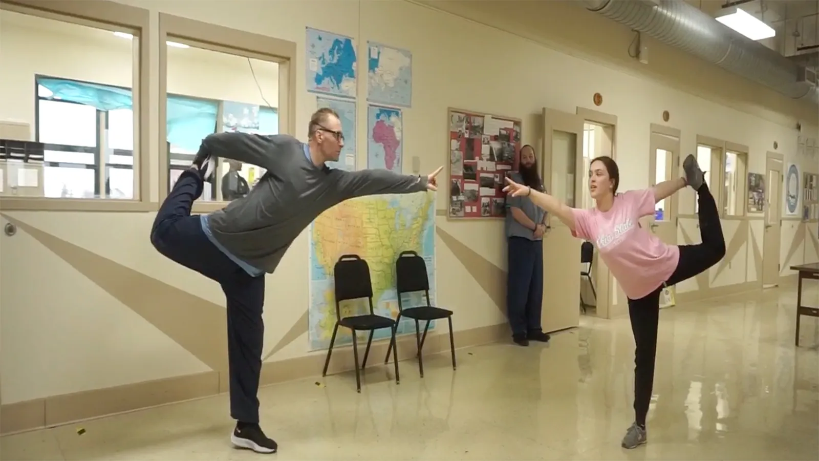 Dancers rehearsing in a studio