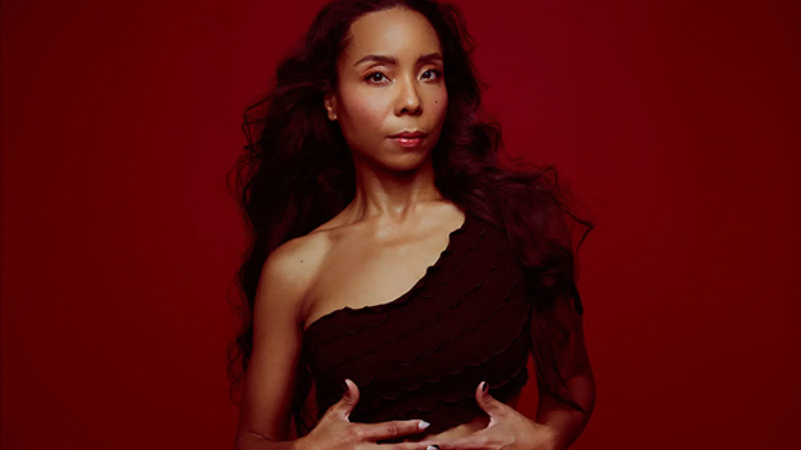 A person with long black hair