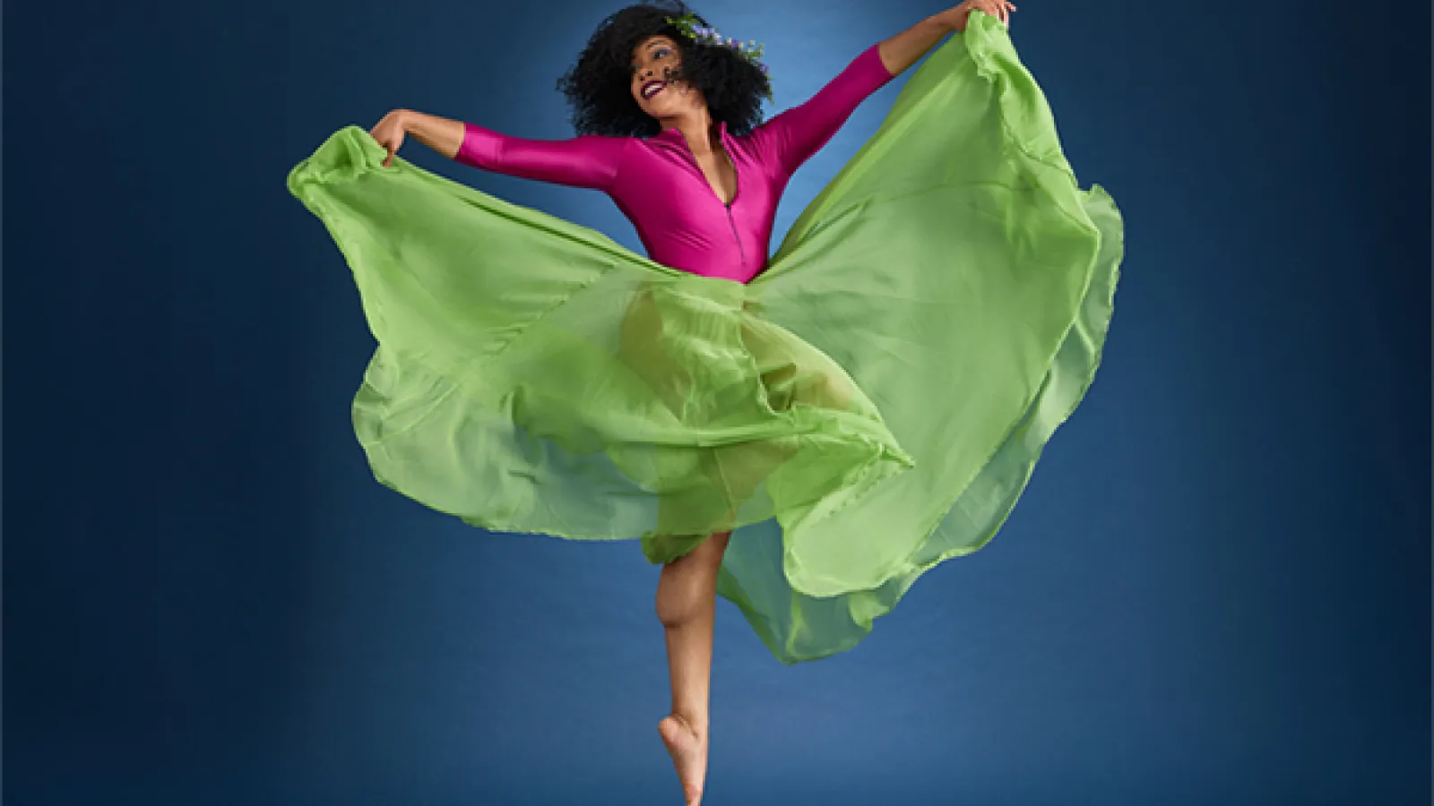 Dancer performing on a stage