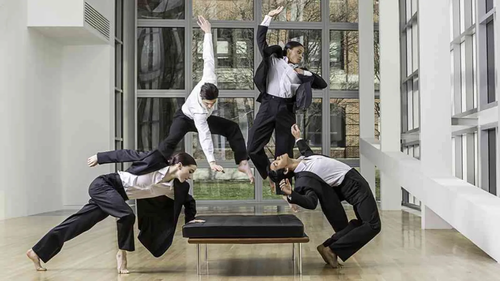 Dancers from BalletMet and Ohio State’s Department of Dance in the Wexner Center galleries. Photo: Jennifer Zmuda