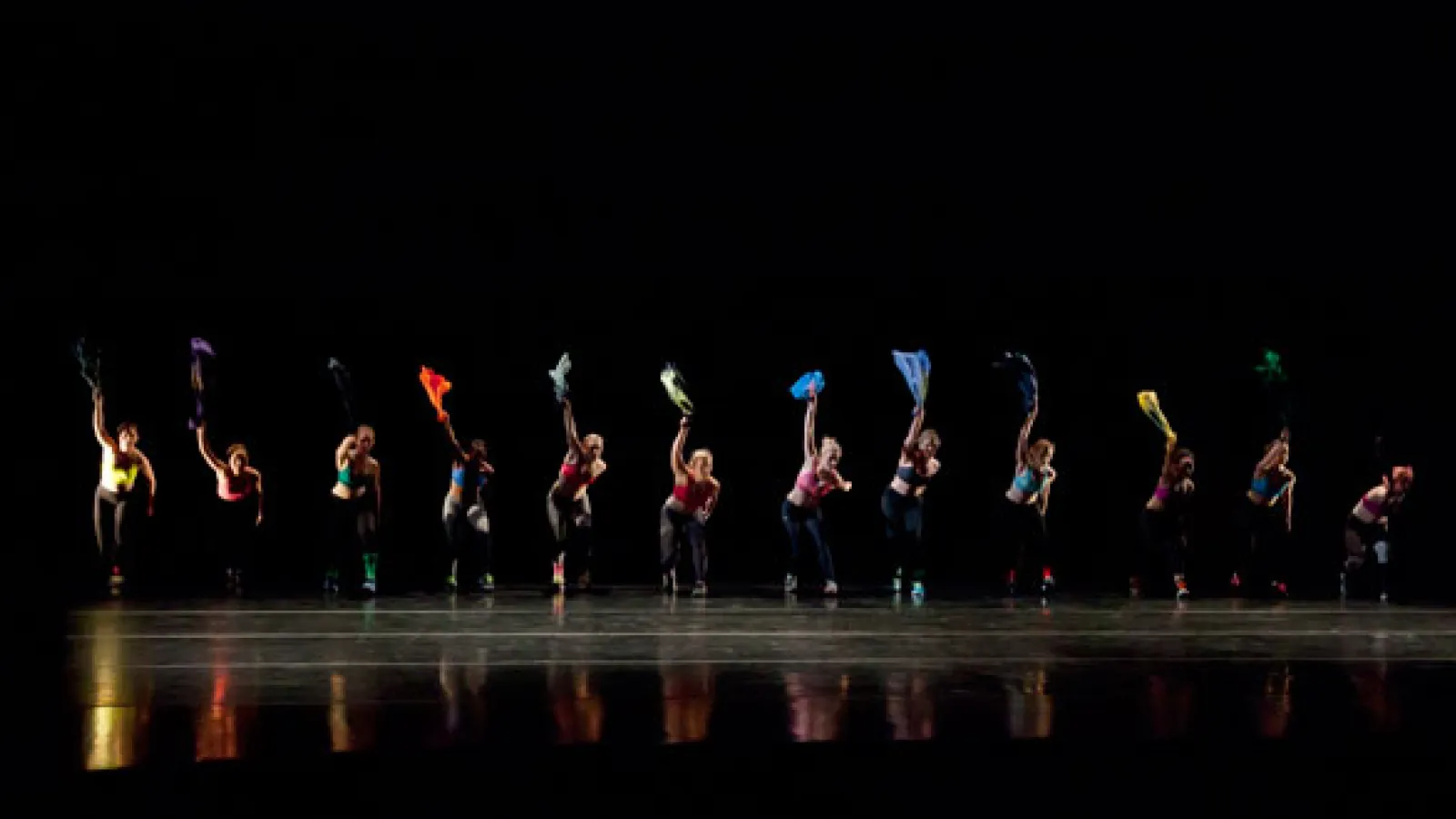 Twelve dancers perform Brute Force by Abby Zbikowski.