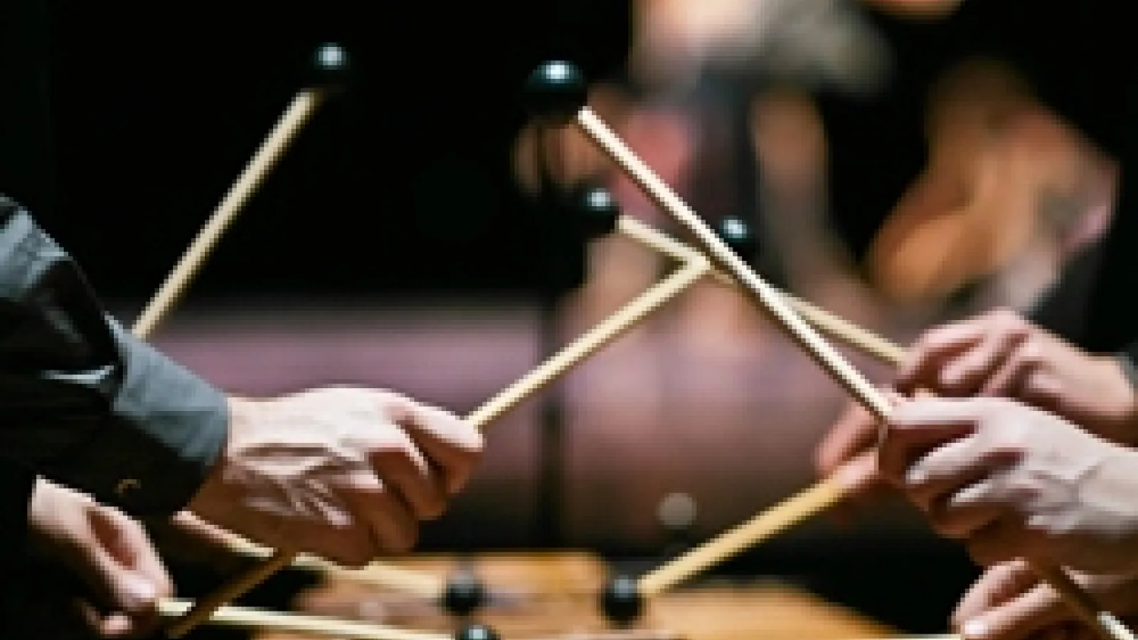 Two Xylophone players, playing.