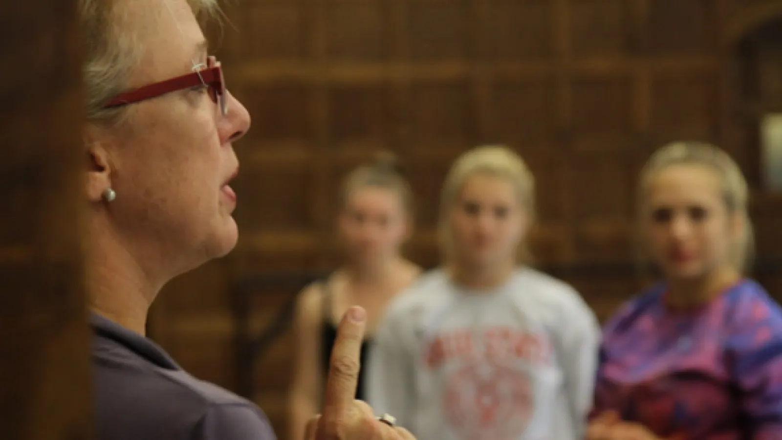 Susan Petry teaching students.