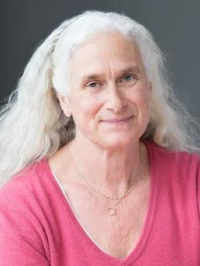 Person with long white hair