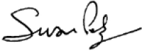 Signature of Susan Petry