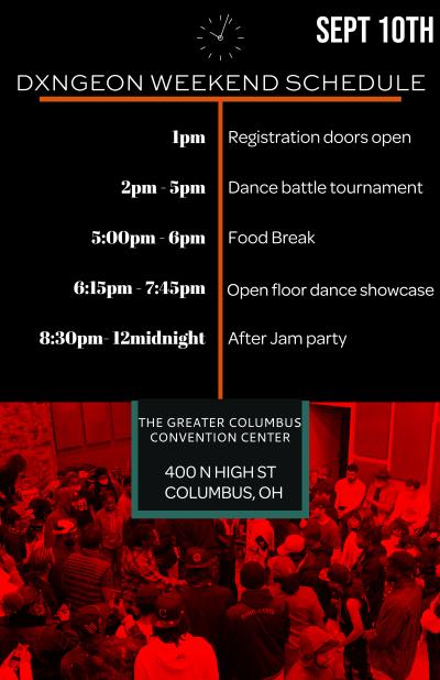 Dxngeon Dance Weekend Schedule