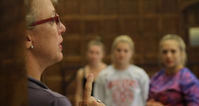 Susan Petry teaching students. Susan Petry teaching students.