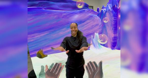 dancer in a virtual reality environment