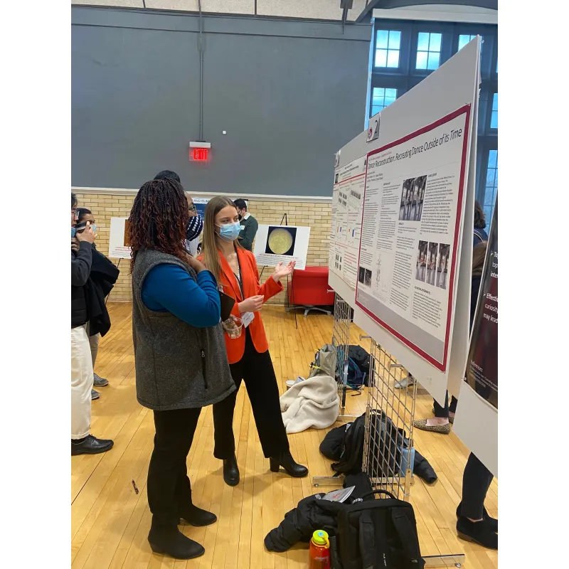 Student presenting at Denman Undergraduate Research Forum