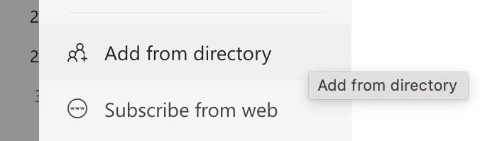 Text States: "Add from directory."
