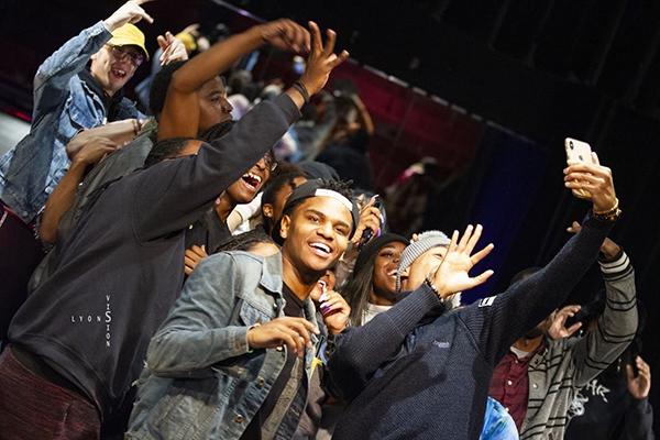 Dancers posing for a selfie