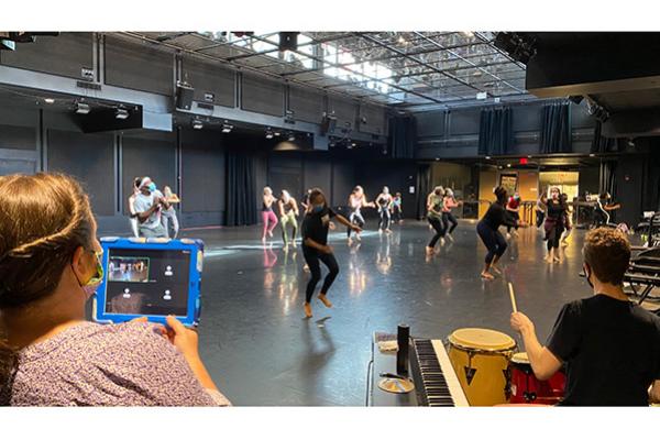 Technique class in Barnett Theatre