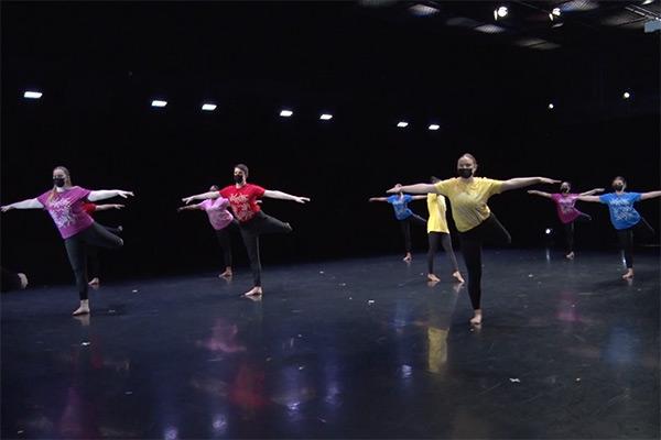 Dancers performing on stage