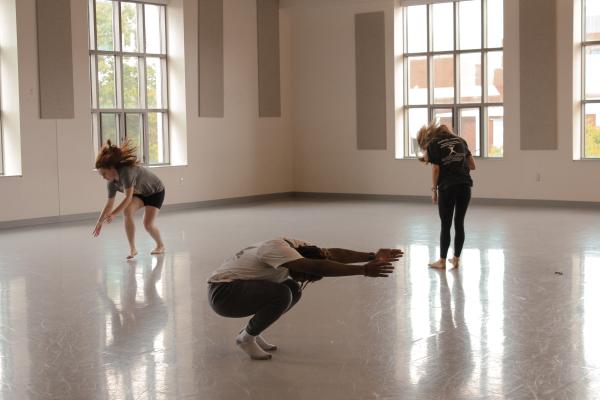 Dancers rehearsing in a studio