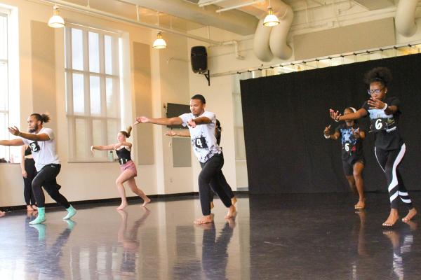 Dance students in a studio