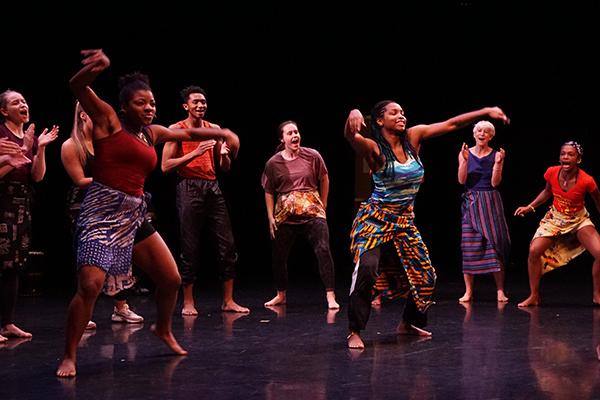 Dancers performing on a stage