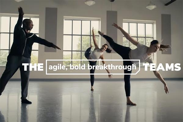 Dancers rehearsing in a studio