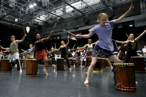 Dancers performing on a stage