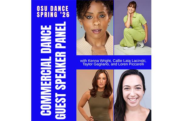 4 resume photos of dancers with graphic text