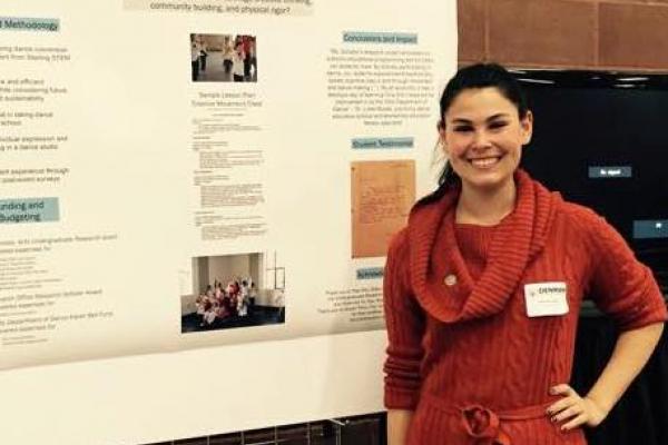 Dana Schafer (BFA '15) at Denman Undergraduate Research Forum