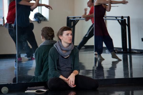 Ann Sofie Clemmensen in rehearsal. Photo by Molly Morgan. Photo of Ann Sofie Clemmensen