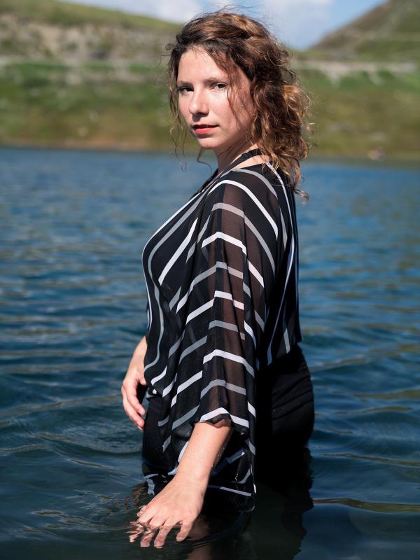 Artist Katie O'Loughlin in her homeland of "The Valley", Alaska.