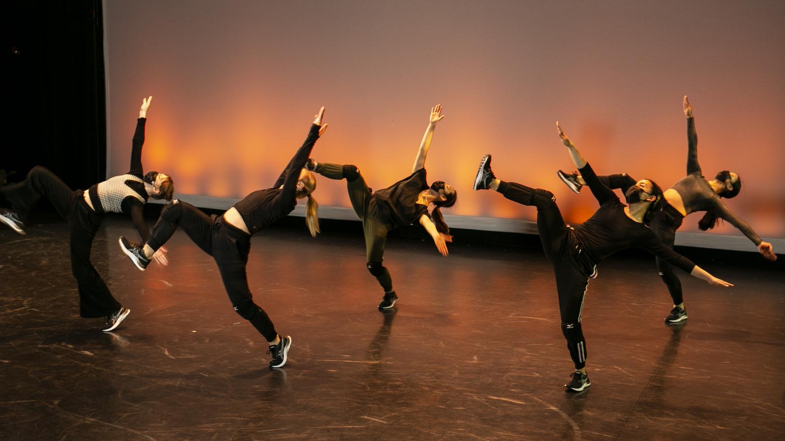 Dancers performing on a stage