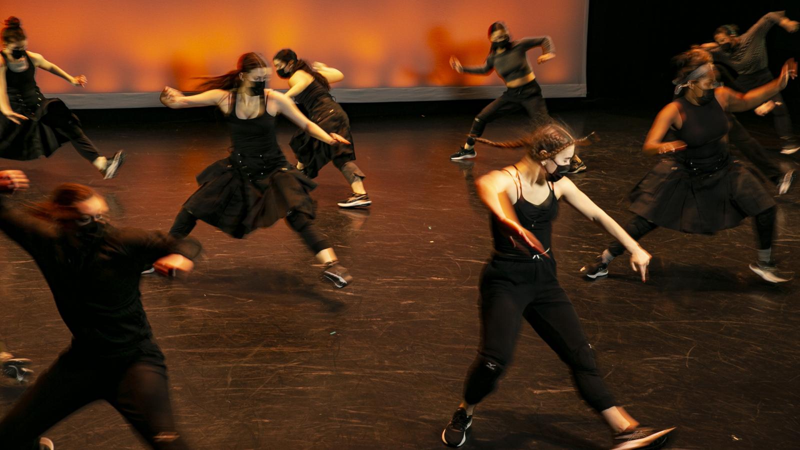 Dancers performing on a stage