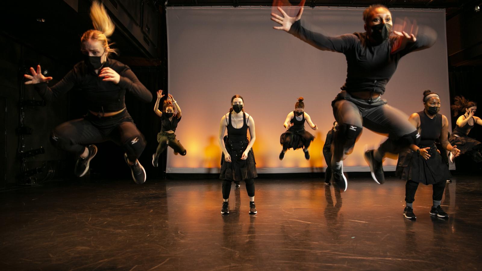 Dancers performing on a stage