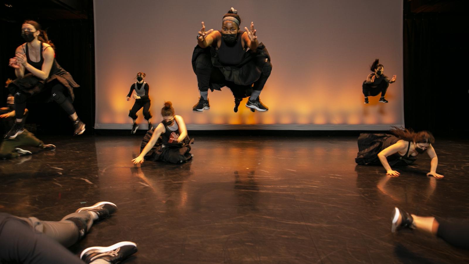 Dancers performing on a stage
