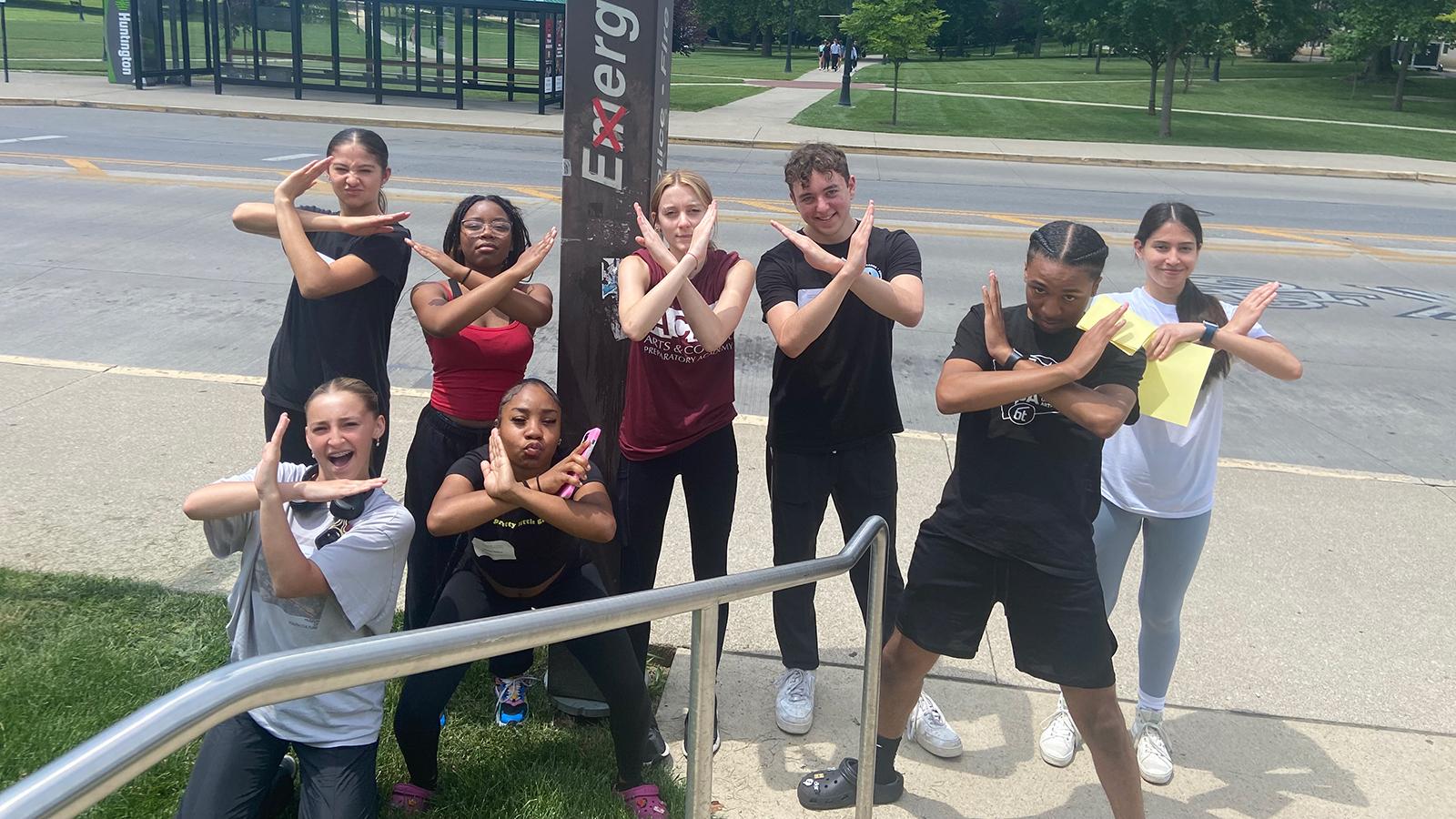 Students posing for a group photo