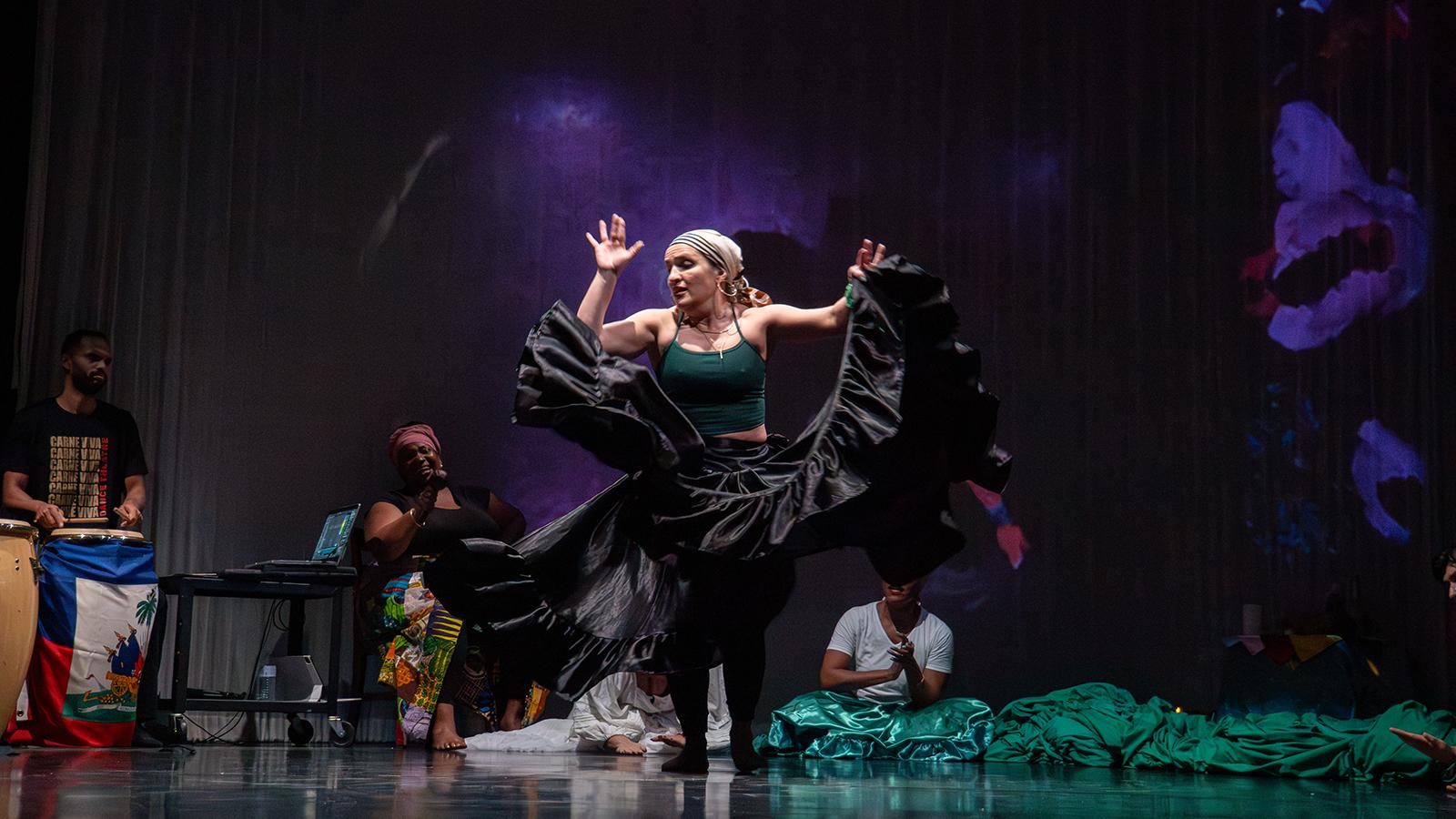 Dancers performing on a stage